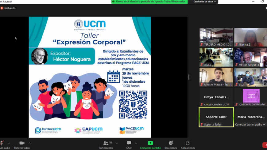 HÉCTOR NOGUERA REALIZÓ TALLER A ESTUDIANTES PROGRAMA PACE DE LA UCM